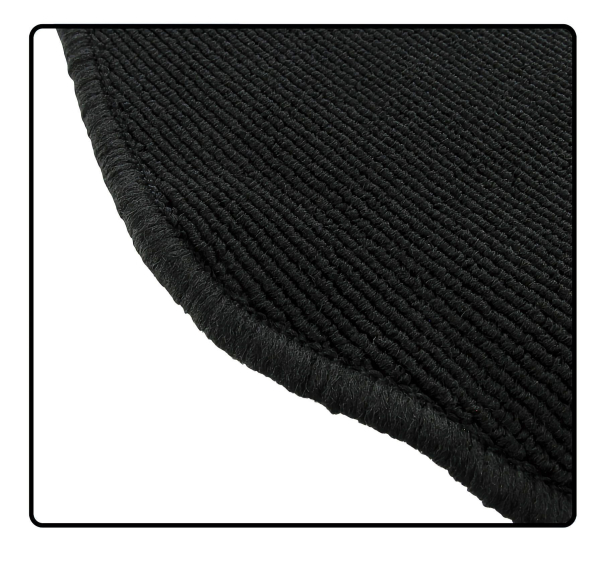 Inneraumteppich schwarz Ribbed bouclé Teppichsatz Innenraum hinter Sitze VW Käfer 8.71 - 1985  Käfer Innenaustattung Teppich